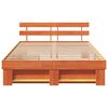 vidaXL Gultas rāmis Vaks brūns 160 x 200 cm Ciets priedes koks