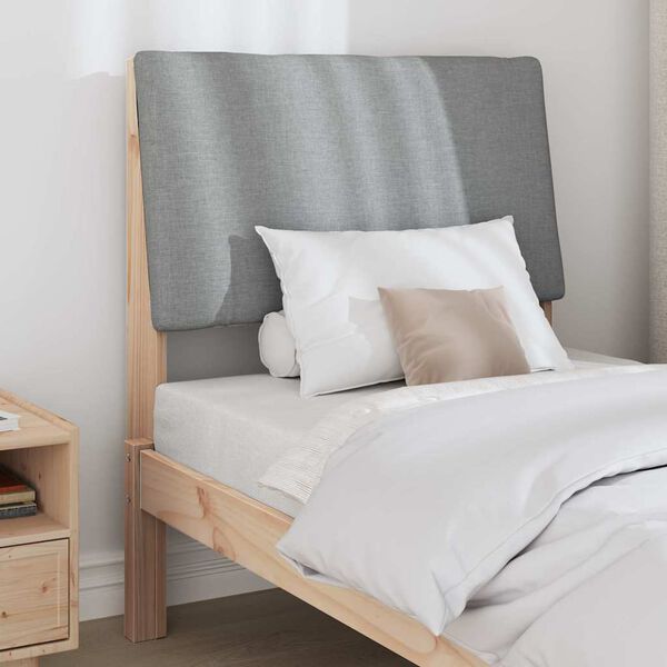 vidaXL Mīkstināts gultas galvgalis Gai&scaron;i pelēks 75 cm
