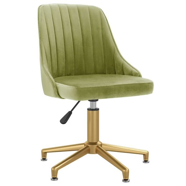 vidaXL grozāmi virtuves krēsli, 4 gab., gai&scaron;i zaļ&scaron; samts