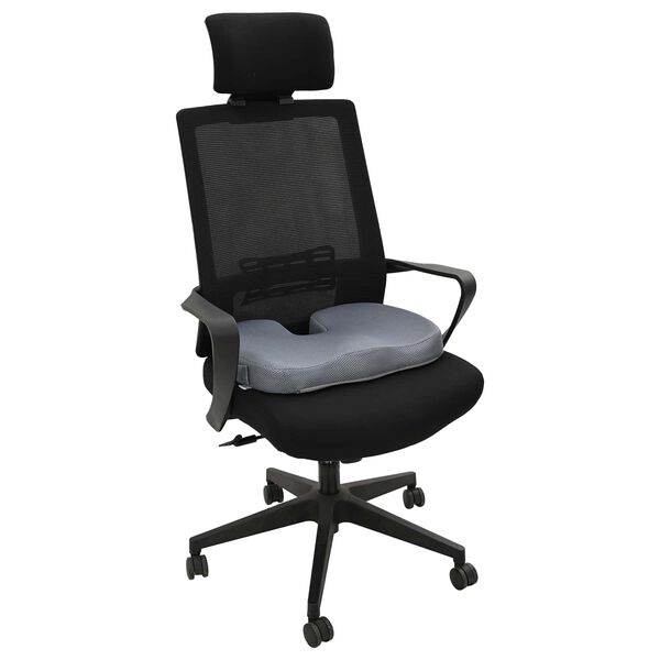 vidaXL Sēdvietas spilvens Pelēks 47 x 37 x 8 cm Atmiņas putas