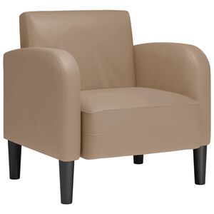 vidaXL dīvāna krēsls ar roku balstiem, kapučīno krāsas, 54 cm