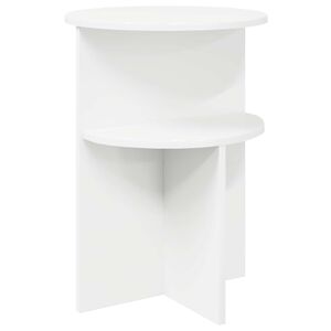 vidaXL Sānu galds Balts &Oslash; 39,5 x 55 cm Inženierijas koks
