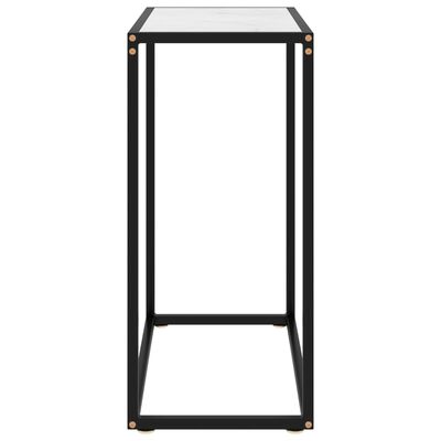 vidaXL konsoles galdiņš, balts, 60x35x75 cm, rūdīts stikls