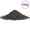 vidaXL bazalta grants, 25 kg, melns, 5-8 mm