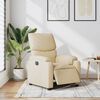 vidaXL elektrisks atpūtas krēsls, atgāžams, krēmkrāsas audums