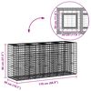 vidaXL Gabions pacelta gulta Sudraba 170 x 50 x 80 cm Cinkots tērauds