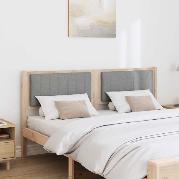 vidaXL Mīkstināts gultas galvgalis Brūna 150 cm Ciets priedes koks