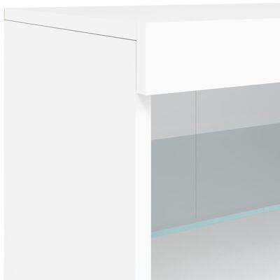 vidaXL kumode ar LED lampiņām, balta, 60x37x67 cm