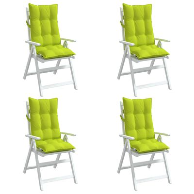 vidaXL dārza krēslu spilveni, 4 gab., spilgti zaļš oksforda audums