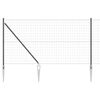 vidaXL Eiro žogs ar asām adatām 10 x 1,2 m PVC pārklāts tērauds Pelēka
