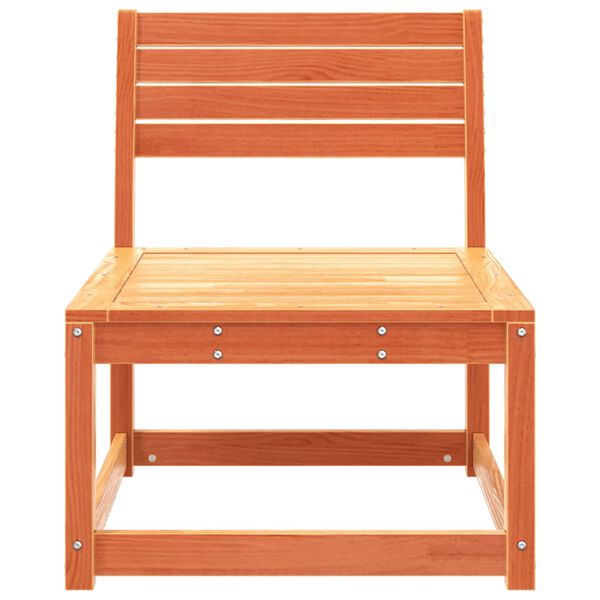 vidaXL dārza dīvāns, vaska brūns, priedes masīvkoks