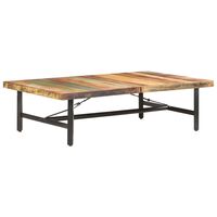 vidaXL kafijas galdiņš, 142x90x42 cm, pārstrādāts masīvkoks
