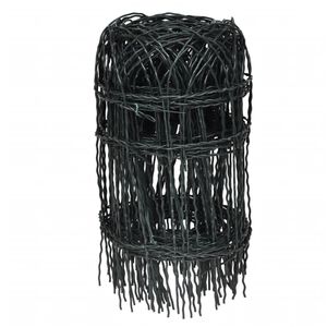 vidaXL dārza nožogojums, pulverkrāsota dzelzs, 25x0,4 m