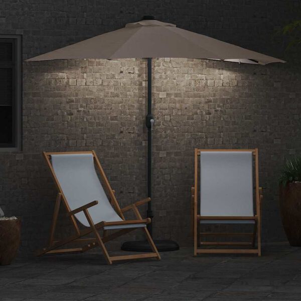 vidaXL Dārza parasols Pelēkbrūna 294 x 150 x 223 cm