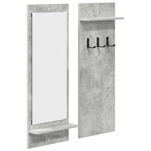 vidaXL Sienas pakaramais ar plauktu Betona pelēks 70 x 10 x 90 cm