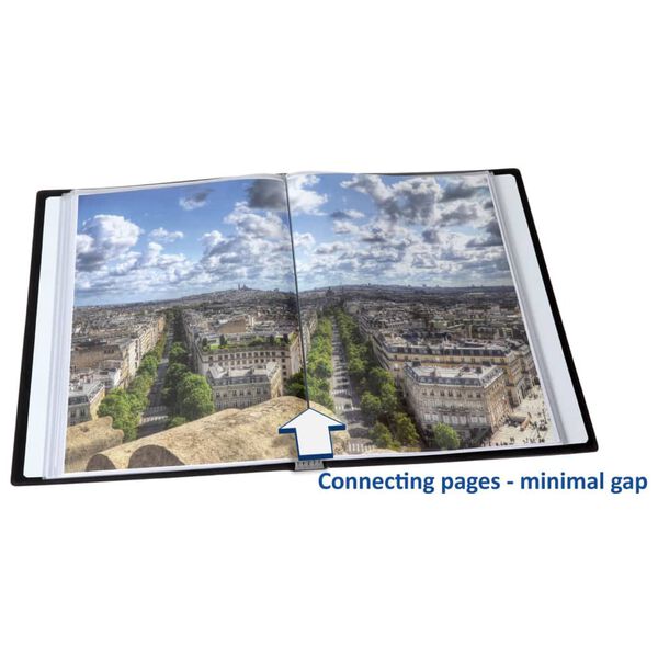 Rillstab portfolio albums, A4, 50 kabatiņas, melns