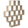 vidaXL Sienas plaukts Sonomas ozols 120 x 20 x 136 cm