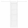 vidaXL Slīdo&scaron;ās durvis Balts 61 x 198,5 cm Ciets priedes koks