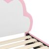 vidaXL Bērnu gultas rāmis ar galvgali Rozā 80 x 200 cm PU