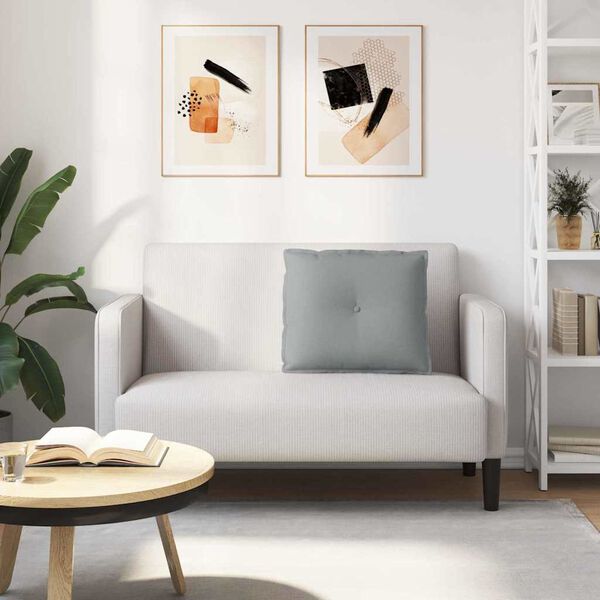 vidaXL Atpakaļ spilvens Gai&scaron;i pelēks 60 x 19 x 50 cm audums