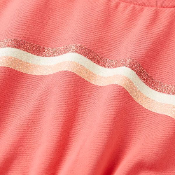 Bērnu kleita ar aukliņu, koraļļu krāsā, 92