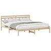 vidaXL Gultas rāmis Brūna 200 x 200 cm Ciets priedes koks
