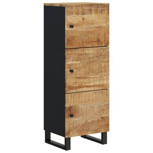 vidaXL kumode ar 3 atvilktnēm, 40x33x110 cm, mango masīvkoks, dzelzs