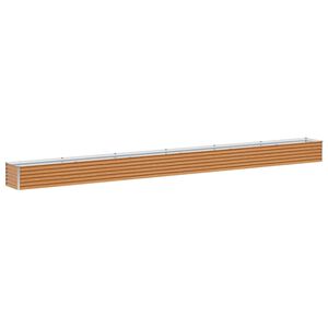 vidaXL Augstā puķu kaste Gai&scaron;i brūns 582 x 50 x 36 cm Cinkots tērauds