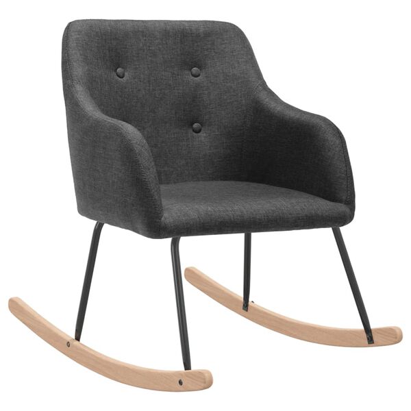 vidaXL &scaron;ūpuļkrēsls, tum&scaron;i pelēks audums