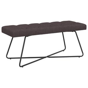 vidaXL Sols ar pogām Tum&scaron;i brūna 110 x 40 x 46 cm Audums