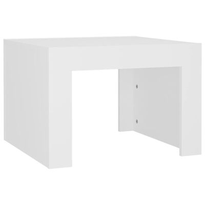vidaXL kafijas galdiņš, balts, 50x50x35 cm, skaidu plāksne