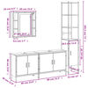 vidaXL 4-daļīgs vannasistabas skapī&scaron;u komplekts, ozolkoka krāsa