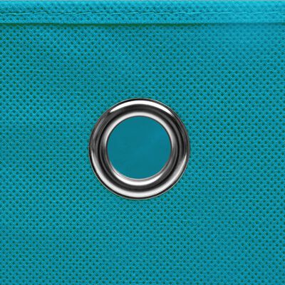 vidaXL uzglabāšanas kastes ar vāku, 4 gab., zilas, 28x28x28 cm