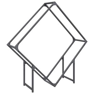 vidaXL malkas plaukts antracīts 100x25x100 cm auksti velmēts tērauds