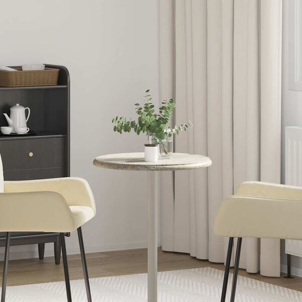 vidaXL galda virsma, &Oslash;50x2,5 cm, pelēks marmors