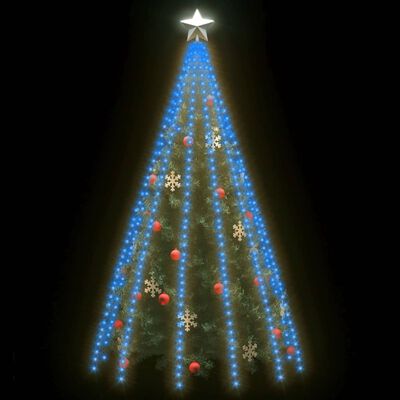 vidaXL Ziemassvētku lampiņas, 500 LED, 500 cm, zilas