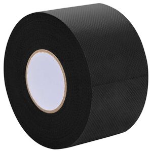 vidaXL Mākslīgās zāles lente pa&scaron;līmējo&scaron;a Melns 5 cm x 10 m