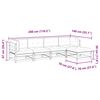 vidaXL 5-daļīgs dārza mēbeļu komplekts ar matračiem, priedes masīvkoks
