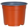vidaXL Apaļais puķu pods 50 gab. Sarkanbrūns &Oslash; 10 x 8 cm Plastmasa