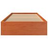 vidaXL gulta bez matrača, vaska brūnas, 90x190 cm, priedes masīvkoks