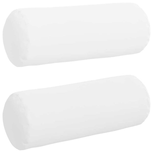 vidaXL Spilveni 2 pcs Balts Ø 25 x 70 cm audums
