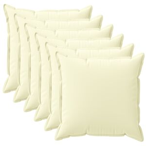 vidaXL Spilvenu pārvalks 6 gab. HOUTEN Krēmkrāsa 30 x 30 cm Poliesters