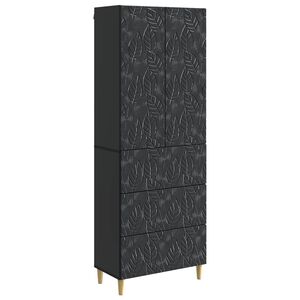 vidaXL Skapju komplekts 2 pcs Melns 66 x 34,5 x 90 cm