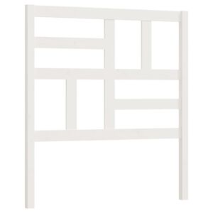 vidaXL gultas galvgalis, balts, 81x4x104 cm, priedes masīvkoks
