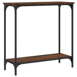 vidaXL konsoles galdiņš, brūna koka, 75x30,5x75 cm, inženierijas koks