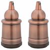 vidaXL Lampu turētāji 2 gab Red Bronze E27