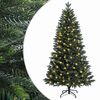 vidaXL Mākslīgā Saliekamā Ziemassvētku Egle 120 cm 150 LED Silti balts