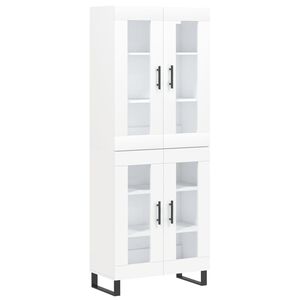 vidaXL augstais skapis, balts, 69,5x34x180 cm, inženierijas koks