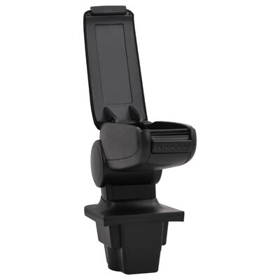 vidaXL automašīnas roku balsts, melns, 16x35x(30-49) cm, ABS