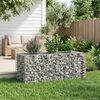 vidaXL Gabions pacelta gulta Sudraba 140 x 60 x 55 cm Cinkots tērauds